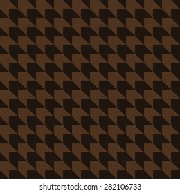 Seamless chocolate brown diagonal op art arrow pattern vector