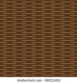 Seamless chocolate brown geo op art mod horizontal sticks with rounded ends textile pattern vector