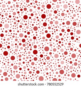 Seamless chocolate color dots pattern for designing prints on bag, t-shirt, phone case or poster, banner, presentation template, wallpaper, pack paper. Vector pattern of different size circles 