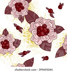 Seamless Chocolate Flowers