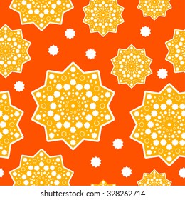 Seamless Christmas background with decorative snowflakes