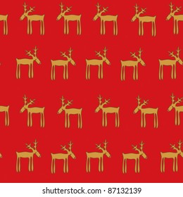 seamless christmas background with deers