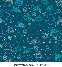 Seamless christmas background. Design element. Vector illustration