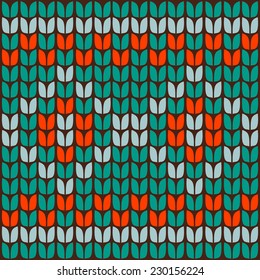 seamless Christmas background with knitting