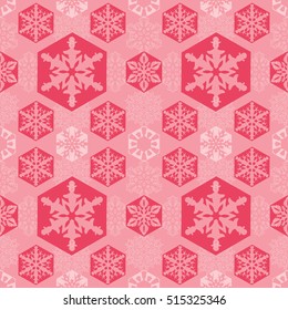 Seamless Christmas background. Seamless pattern of snowflakes.