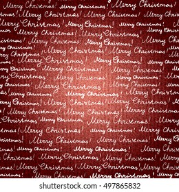 Seamless Christmas background in a retro style. Lettering Merry Christmas