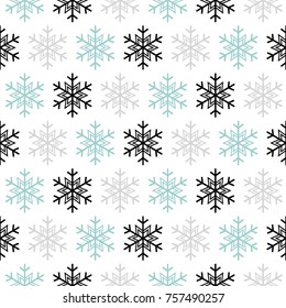 Seamless Christmas background with snowflakes design