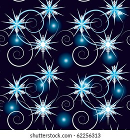 Seamless Christmas background with snowflakes. Vector illustration