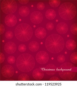 Seamless Christmas background texture with circles. Endless abstract pattern. Xmas