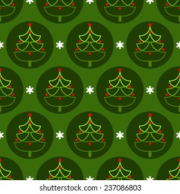 Seamless Christmas background with Christmas trees