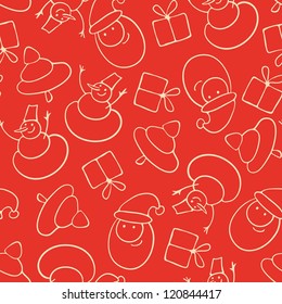 Seamless christmas background, vector illustration