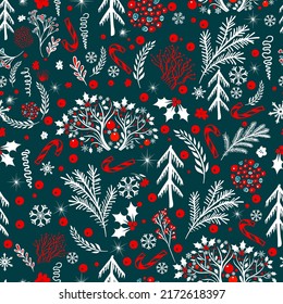 Seamless Christmas background. Vector illustration