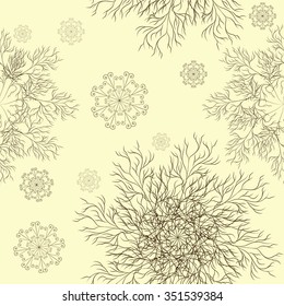 Seamless Christmas background. Vector image of snowflakes.