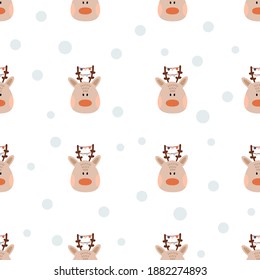 Seamless Christmas Background Vector Pattern With Gift Box Hand drawn design in cartoon style used for Print, illustration, wallpaper, fabric, fashion textile