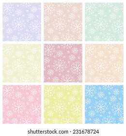 Seamless Christmas backgrounds . vector illustration set