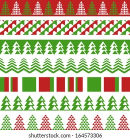 Seamless Christmas borders