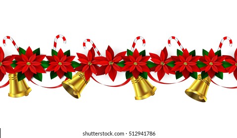 Seamless Christmas borders