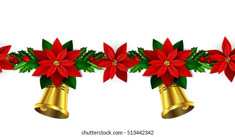 Seamless Christmas borders