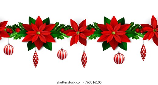 Seamless Christmas borders