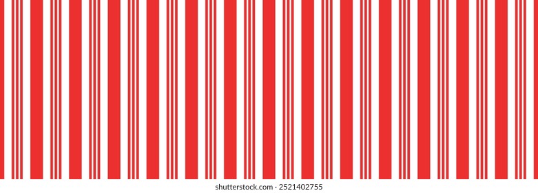 Seamless Christmas candy red stripes pattern. Striped candy cane background. Christmas gift pattern. Winter holiday stripes background. Christmas gift wrap print.