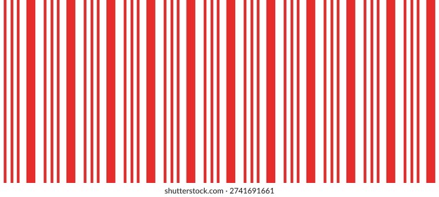 Seamless Christmas candy red stripes pattern. Striped candy cane background. Christmas gift pattern. Winter holiday stripes background. Christmas gift wrap print.