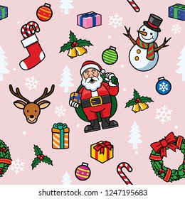 seamless christmas cartoon pattern