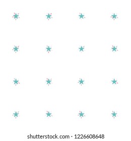 Seamless Christmas colorful stars confetti falling, isolated on white. Magic shining flying stars and glitter dots sparkle cosmic backdrop