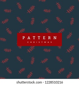 Seamless Christmas Coniferous Twig Pattern