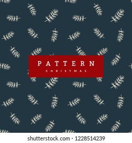 Seamless Christmas Coniferous Twig Pattern