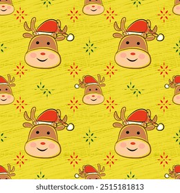 seamless christmas day illustration pattern, For use on fabric, gift wrapping paper, tablecloths, or backdrops.