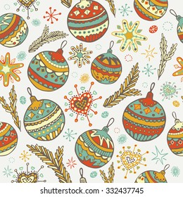 Seamless christmas decoration background