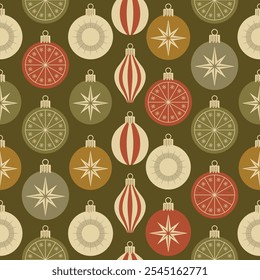 Modelo inconsútil del estilo de la decoración de la Navidad en Vector