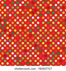 Seamless Christmas dot pattern for gift wrapping paper.