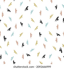 fondo de patrón festivo de navidad sin fisuras con cinta de brillo multicolor doodle
