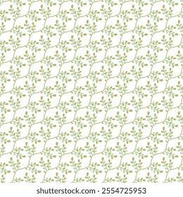 	Seamless Christmas floral pattern with branches, leaves and winter berries.