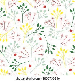 seamless christmas flower decoration pattern background