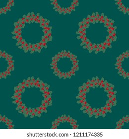 Seamless christmas flower pattern. Background in small flowers for textiles, fabrics, cotton fabric, covers, wallpaper, print, gift wrapping, postcard, scrapbooking