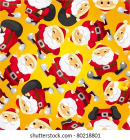 Seamless Christmas funny cartoon