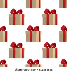 Seamless christmas gift pack. Cartoon gift pack. Christmas background wallpaper