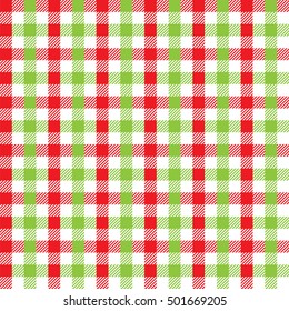 Seamless Christmas Gingham Pattern