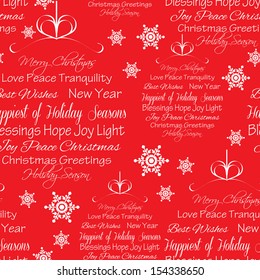 Seamless Christmas Greetings Background