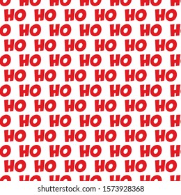 Seamless Christmas Ho Ho Ho Pattern. Ideal for Christmas gift wrapping paper.
