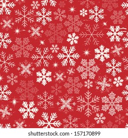 Seamless Christmas Holidays Background/ Illustration of a seamless wallpaper background of white winter snowflakes for christmas and new year's eve holidays