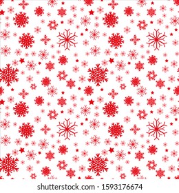 Seamless Christmas Holidays Background/ Illustration of a seamless wallpaper background of white winter snowflakes for christmas and new year's eve holidays. eps10