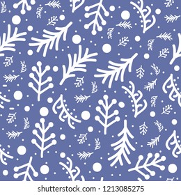 Seamless Christmas illustrations. Abstract vector Pattern with Christmas symbols and design elements for scrapbook