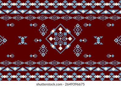 Seamless Christmas knitted pattern with snowflakes, a festive textile design