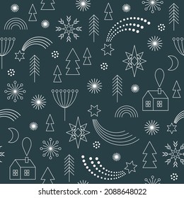 Seamless Christmas and New Year background
