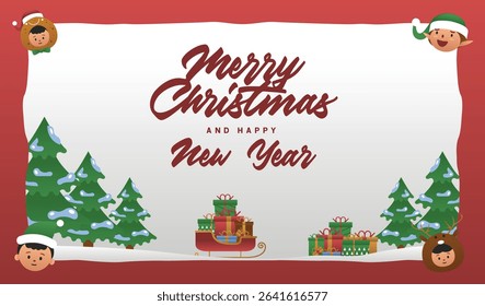 seamless Christmas and New Year background vector illustration by tulangbercabang studio