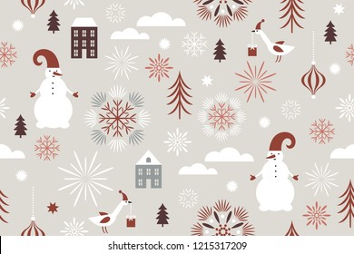 seamless christmas and new year pattern