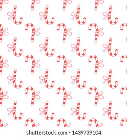 Seamless Christmas and new year pattern. Hand-drawn illustration. Background for wrapping paper